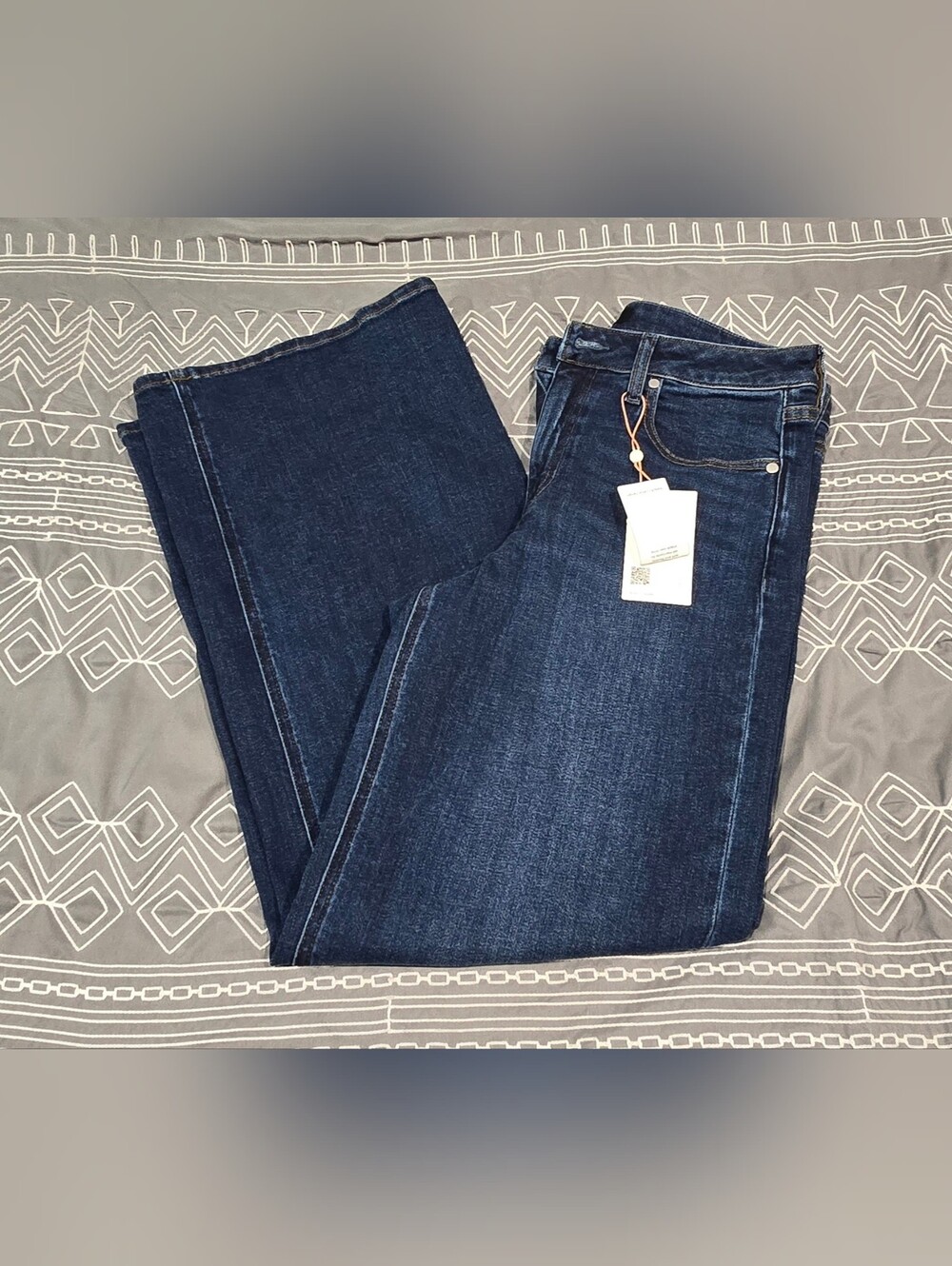 Quince Dark Wash Wide Leg Jeans Size 30